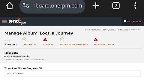 How to Upload songs on OneRPM music distribution Using Your Android Phone