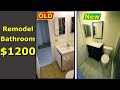 DIY Bathroom Remodel $1200 Renovation Budget - WATCH THIS!