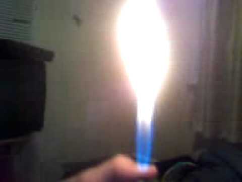 Crazy lighter flame!