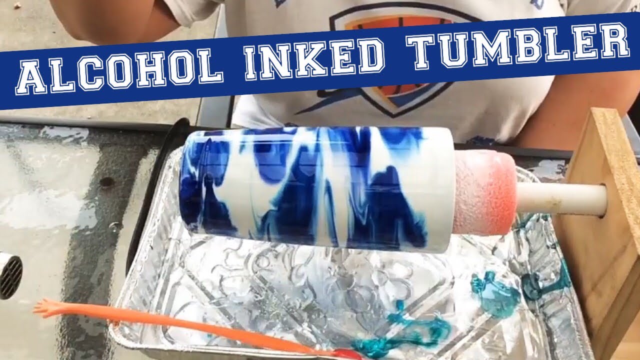 HOW TO APPLY ALCOHOL INKS TO TUMBLER EASY!! - YouTube