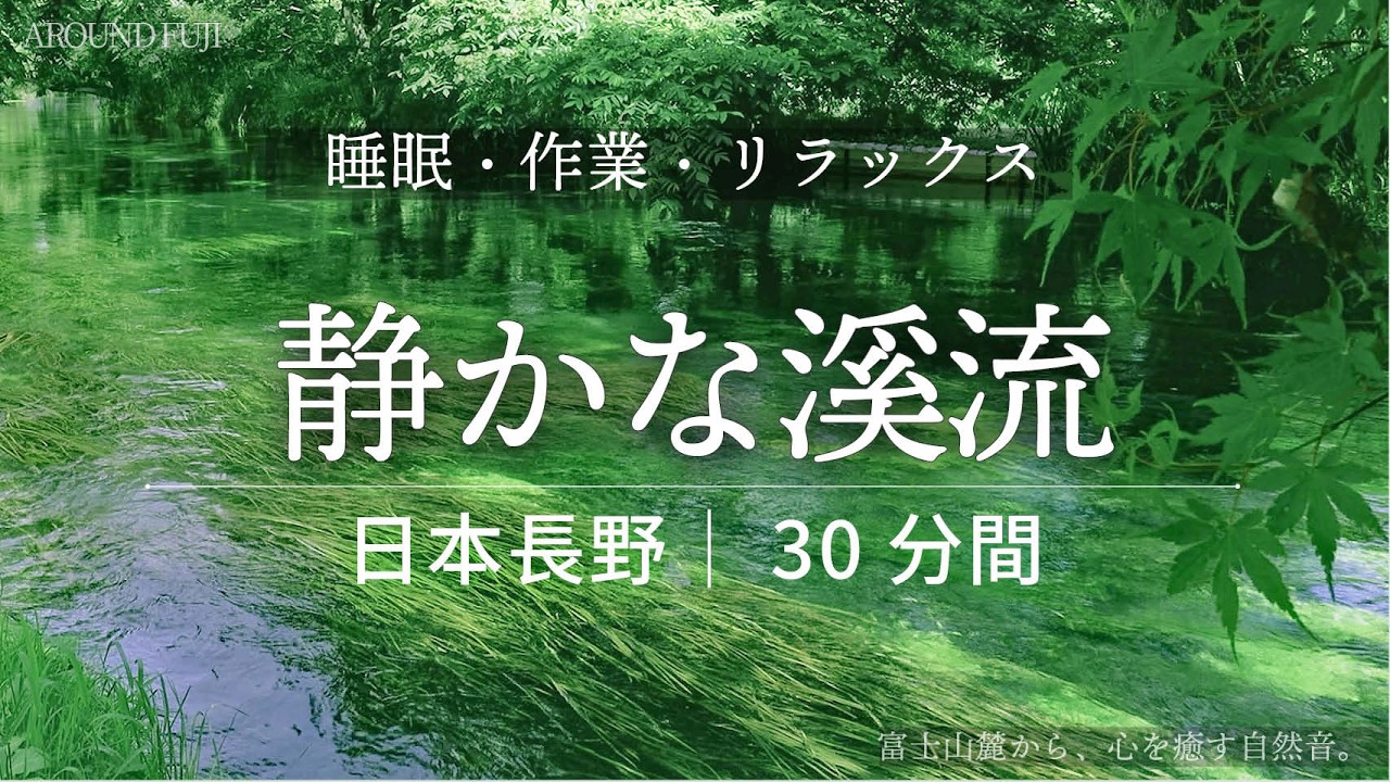 Japanese Healing Scenery｜30 Minutes of Quiet Stream Sounds in Japan