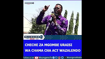 CHECHE ZA MGOMBEA URAISI KUPITIA CHAMA CHA ACT WAZALENDO LUHAGA MPINA 
