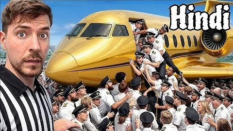 100 Pilots Fight For A Private Jet | MR BEAST HINDI | #viralvideo #mrbeast #subscribe #subscribers 