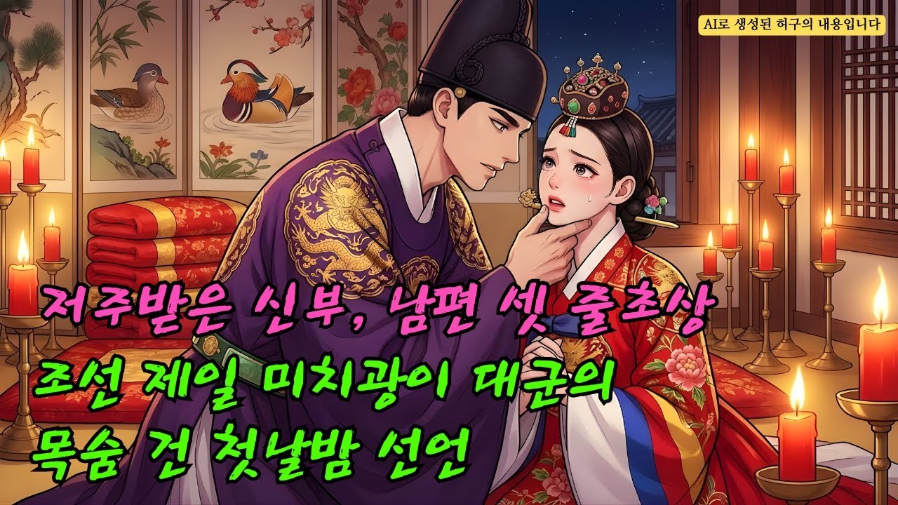 남편 셋이 줄초상 난 저주받은 신부? 조선 제일의 미치광이 대군이 목숨 걸고 혼인하여 첫날밤에 저주를 끊어내겠다고 선언한 기막힌 사연|조선 야사 실화 | 숨겨진 이야기 낭독
