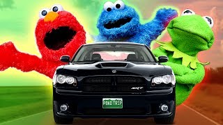 Elmo Cookie Monster and Kermit The Frog Go On A Road Trip!