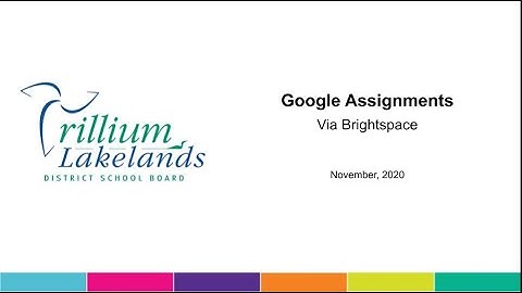 Google Assignments via Brightspace