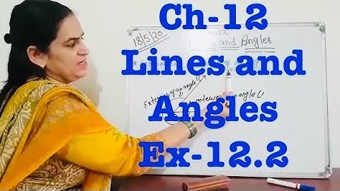Ch-12 || Lines and Angles || Ex-12.2||Class-5