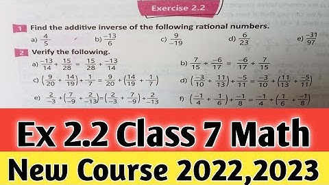 Exercise 2.2 Class 7 Math kpk textbook new course 2022| unit 2 Ex 2.2 PTB SNC 2023