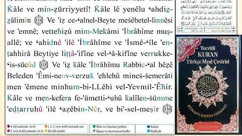 ختمة من مصحف التجويد باللغة التركية الصفحة رقم  19