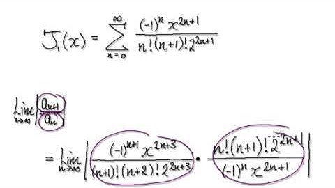 Video 2733 - Bessel Function of order one - Power Series - Domain - Practice