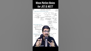 Wave Motion Best Short Notes - IITIAN Style | JEE Main JEE Advanced NEET #shorts