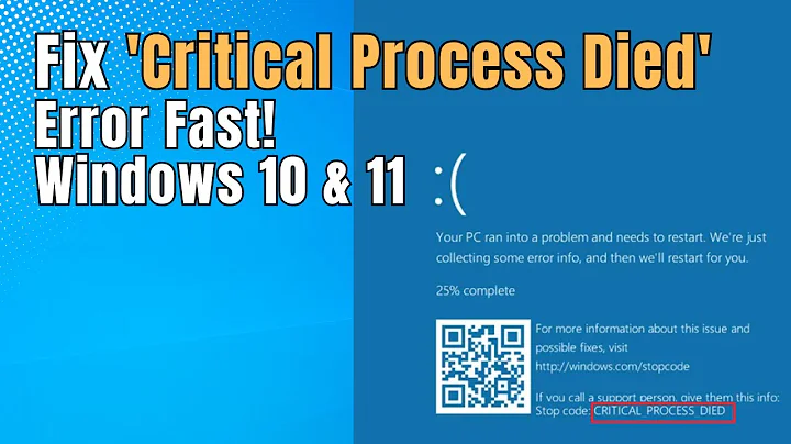 How To Fix "Critical Process Died Error " on Windows 10 & 11