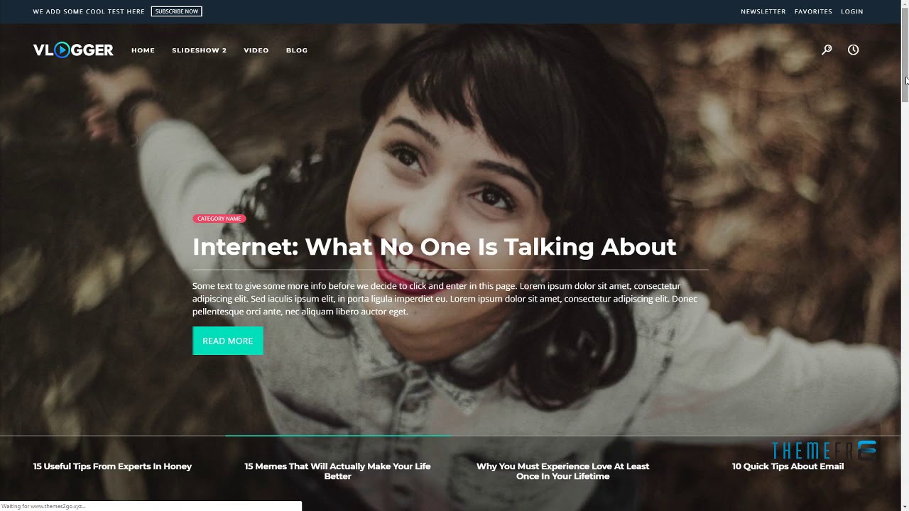 Vlogger - HTML Video Website Template for Youtubers, Online Courses a