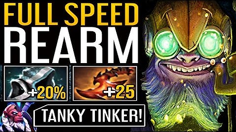 Full SPEED tinker Rearm! New meta Build Enternal Shroud+Overwhelming Dota 2 7.28c Tinker Gameplay.
