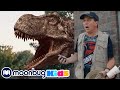 Giant dinosaur adventure trexranch  moonbug kids  explore with me