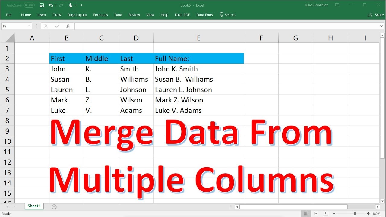 Excel How To Merge Data From Multiple Worksheets