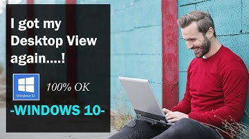 Desktop is missing ? How to return to the Normal Desktop and get rid of Windows 10 Tiles/TABLET MODE