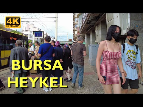 Bursa Walking Tour 4K UHD 50fps | Grand Mosque - Grand Bazaar | Bursa city walk