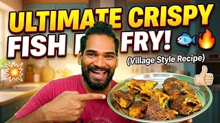 Ultimate Crispy Fish Fry Recipe at Home! 🐟 Perfect Village Style Masala & Cooking Vlog
