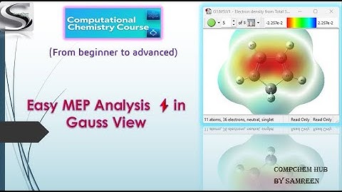 🚀 MEP Analysis in GaussView | Molecular Electrostatic Potential | Modify, Amend & Save Files
