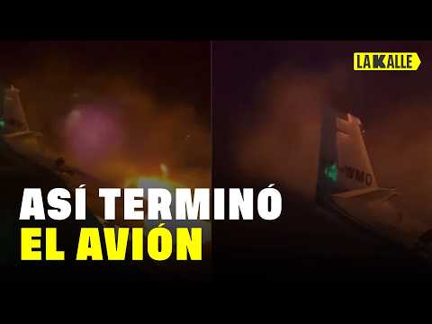 Avión en el que viajaba reconocido cantante se salió de la pista y terminó incendiándose