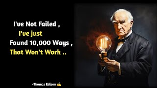 Top 25 Ideas 💡 By Thomas Edison||These Thoughts Will Fill You With Passion To Succeed 😮