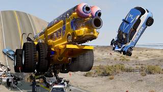 Monster Bus With Cannon VS Police - Crazy Chase In Nevada Desert Scenery screenshot 1