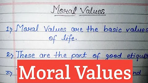 10 Lines Essay on Moral Values//English Essay/Moral Values