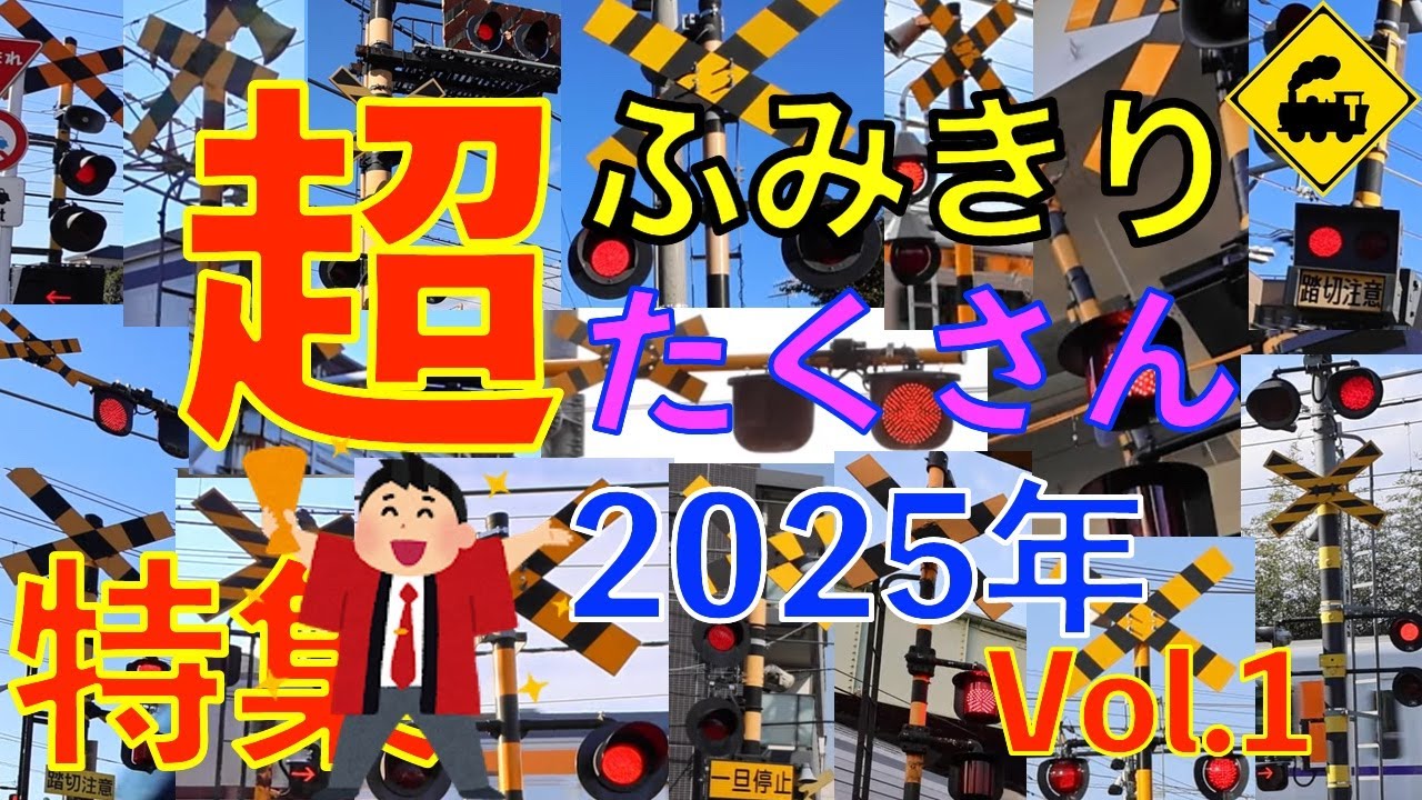 🎥【2025年前半第一弾】踏切 超たくさん‼ 踏切特集🚦JR・西武・相鉄・京急・東武・伊豆箱根鉄道 特急も登場！電車と鉄道の魅力満載🚃✨Lots of Level Crossings! 2025