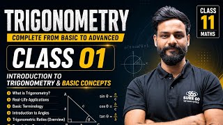 Trigonometry Class 01 | Introduction to Trigonometry & Basic Concepts | Class 11 Maths