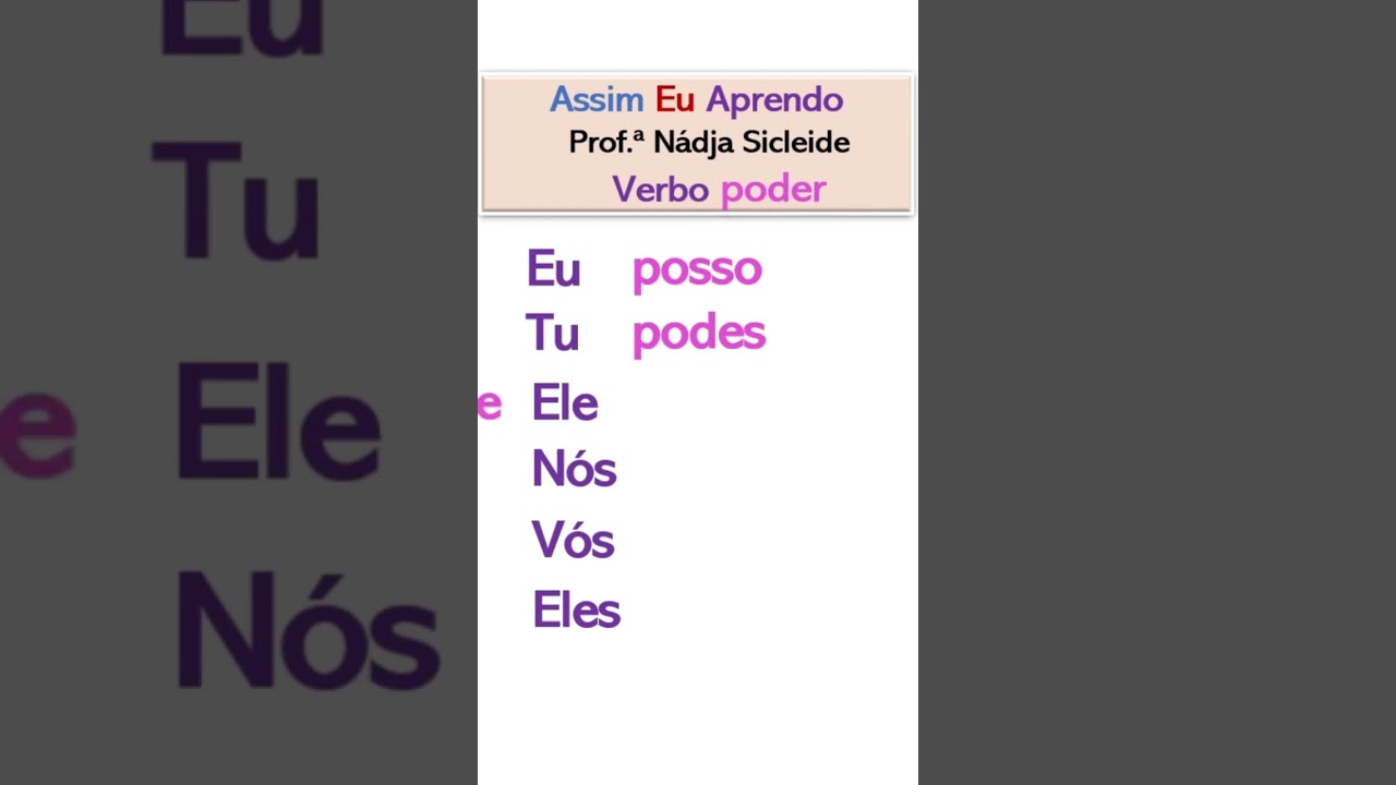 Puder ou poder: Quando usar?  Verbo conjugado, Textos em portugues,  Classes de palavras