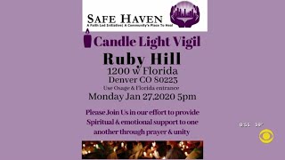 Safe Haven Denver Holding Candlelight Vigil To Show Unity Against Violence