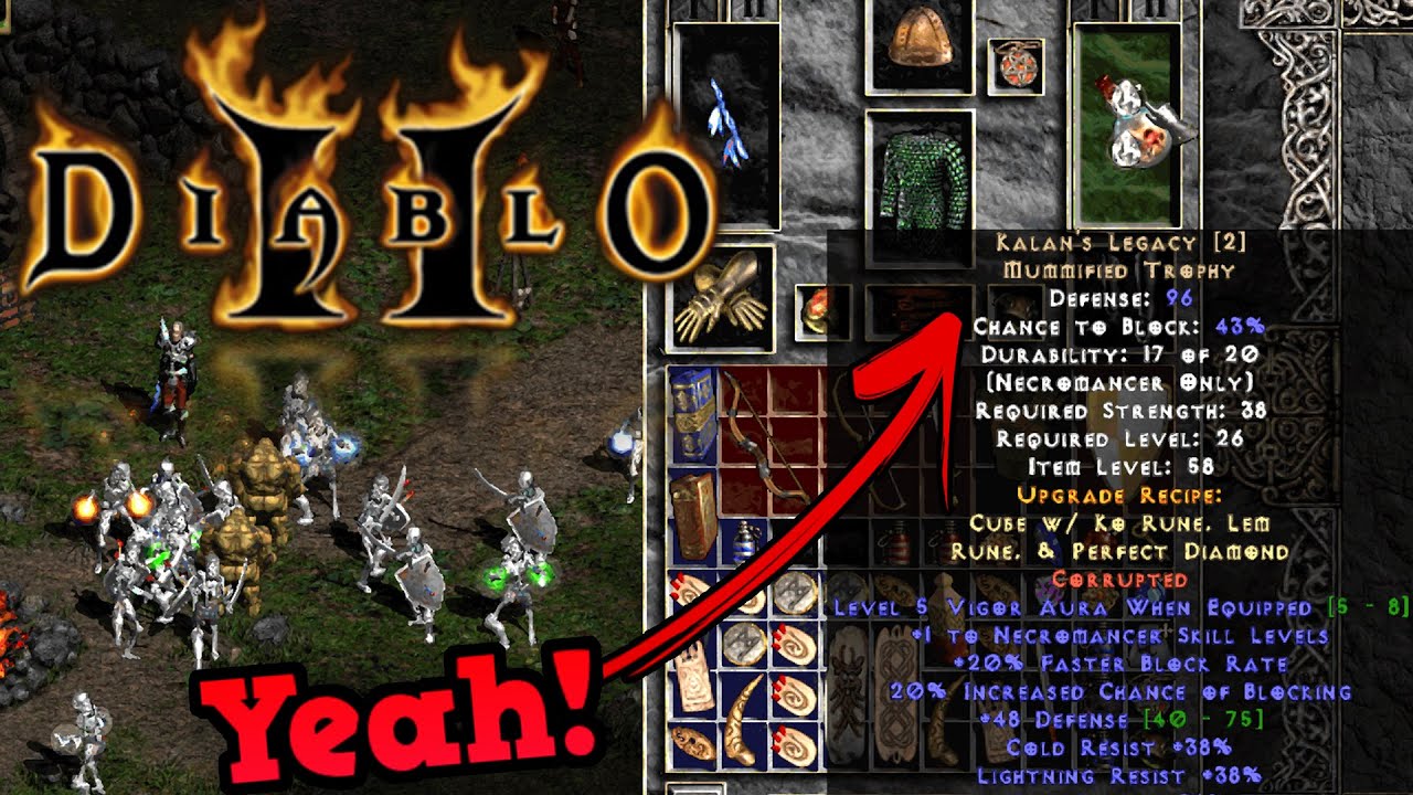 Project Diablo 2 Me Find New Godly Necro Shield Youtube