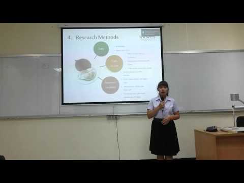 การนำเสนอบทความวิจัยภาษาอังกฤษ