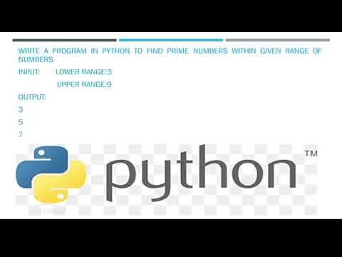 Write a Program in python to find all prime numbers within given range ...