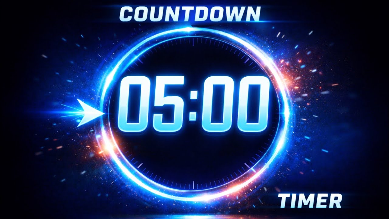 5 Minute Countdown Timer ⏳ | 300 Second Timer (No Sound) - YouTube