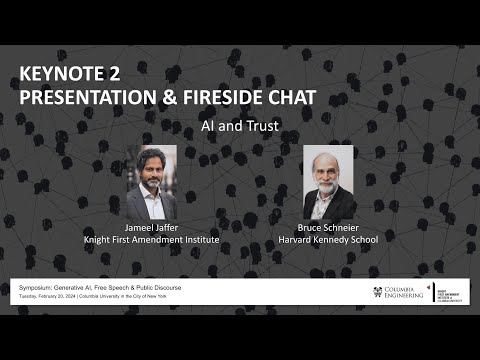 Keynote 2: AI and Trust (Generative AI, Free Speech, & Public Discourse)