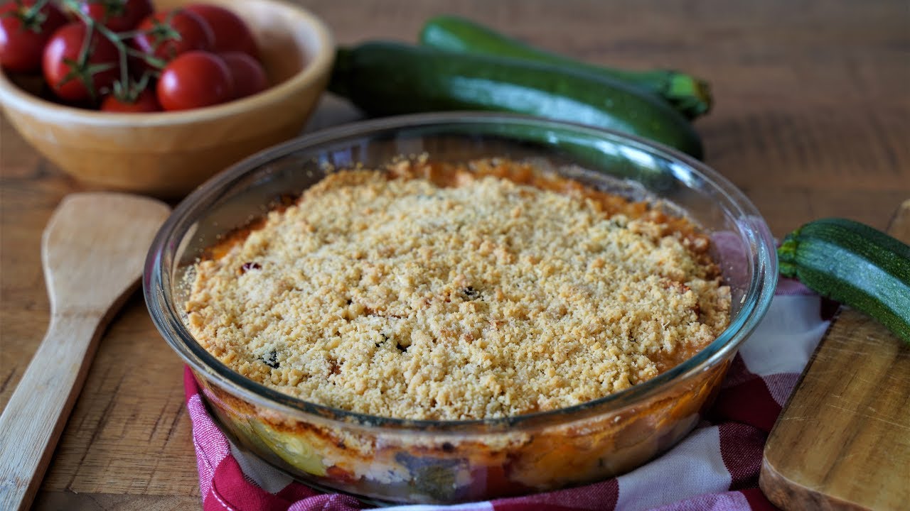 Crumble COURGETTE SAVOUREUX et FACILE. C'est un SUPER dîner