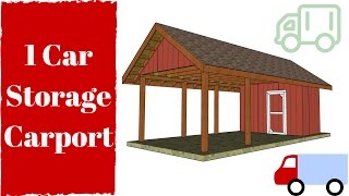 FULL PLANS at: http://myoutdoorplans.com/carport/carport-with-storage-plans/ ▻ SUBSCRIBE for a new DIY video every single 