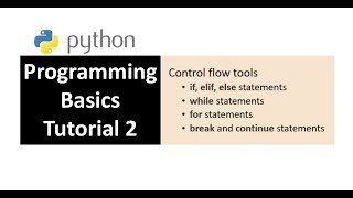 Python Programming Basics Tutorial 2