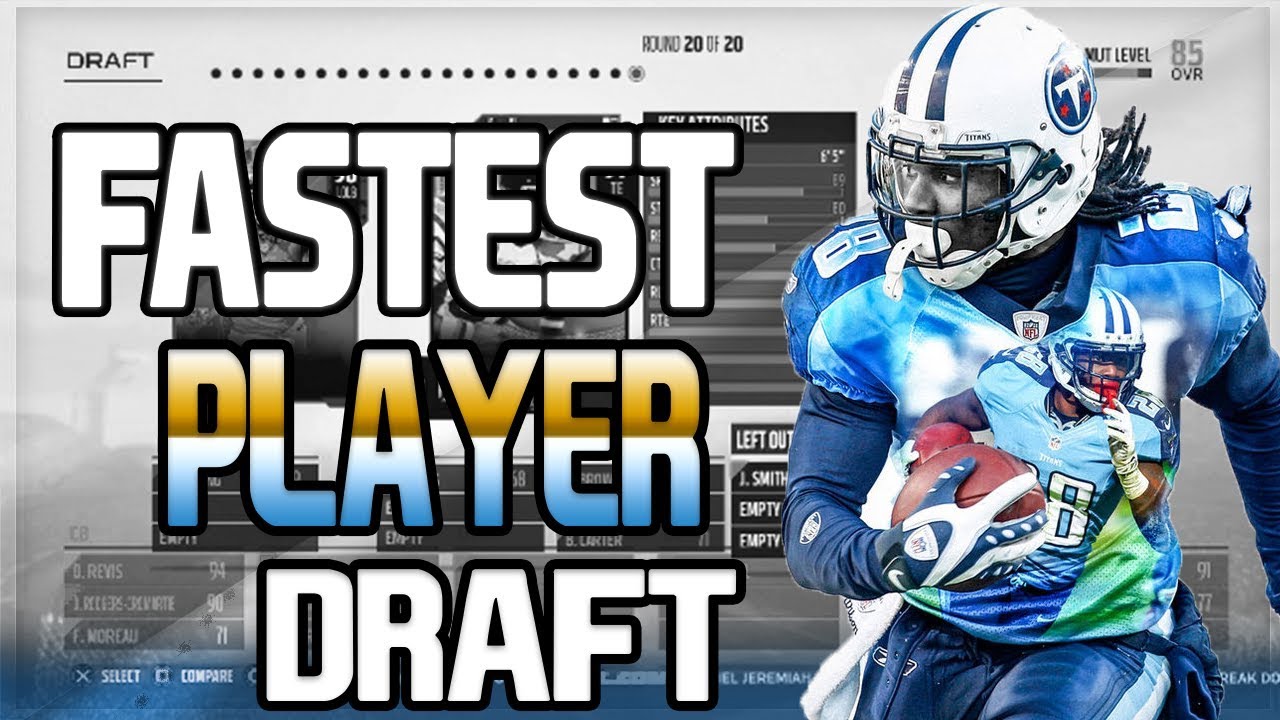 BLAZING SPEED! FASTEST PLAYER DRAFT- MADDEN 18