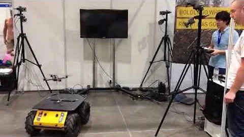 Quadrotor follows Husky UGV using VICON for localization