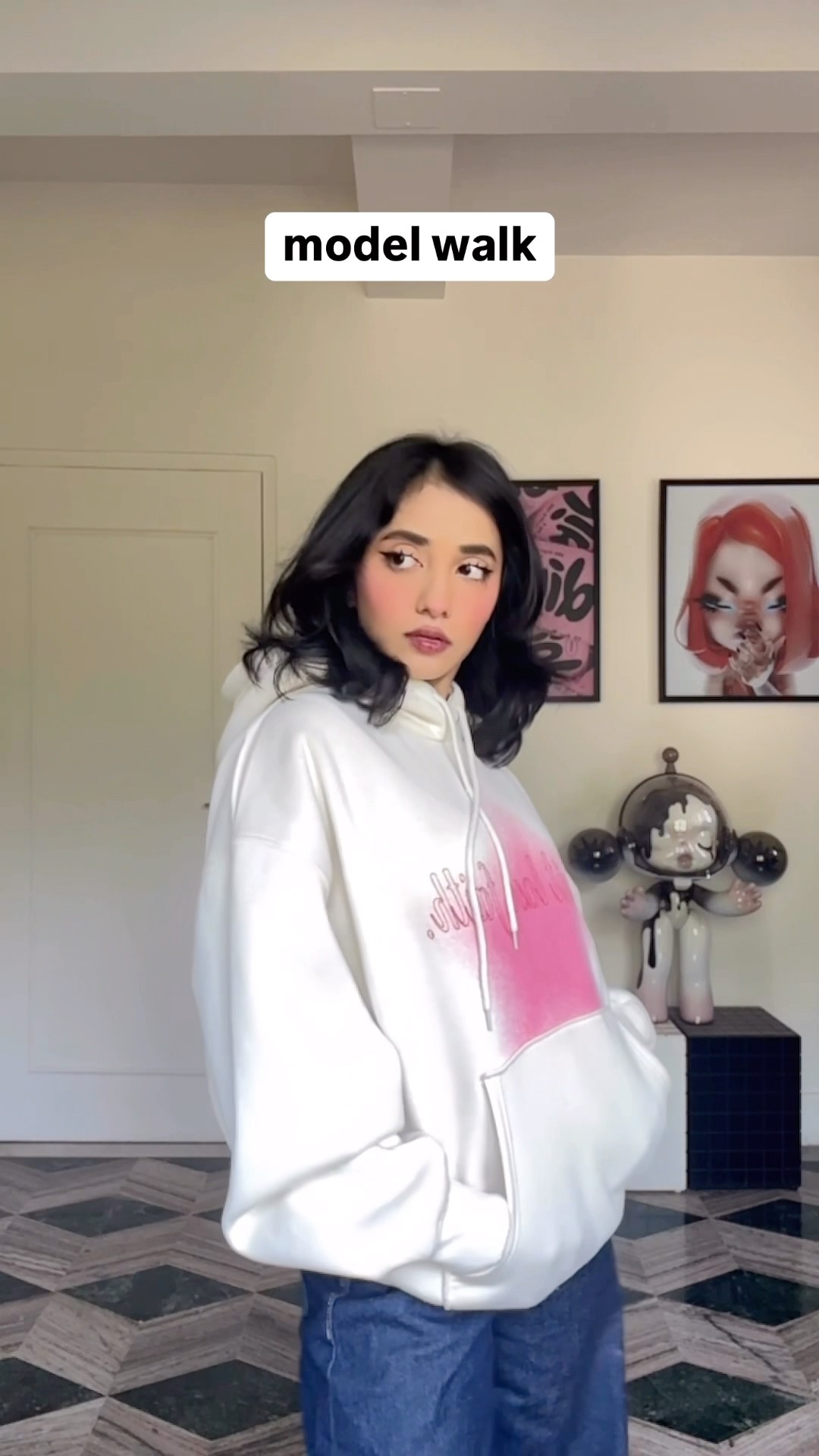 Posing in the mirror for 1 hour