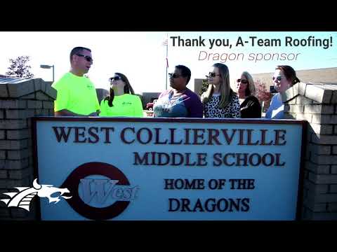 Our West Collierville Middle School PTA Thanks A-Team Roofing for being a Dragon Sponsor!