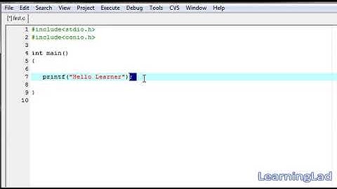 Creating First Program  Hello Wolrd  in C Programming Language Video Tutorials