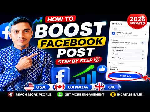 How to Boost a Facebook Post Step by Step | Facebook Ads Tutorial 2026