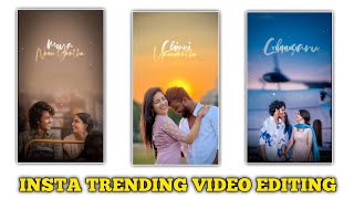 Instagram Trending Premalo Video Editing In Telugu 2025