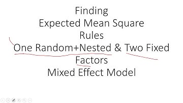 Expected Mean Square Random, Nested, and Fixed (Mixed) Effect Model Unrestricted Model