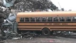 killing a school bus  and dump truck