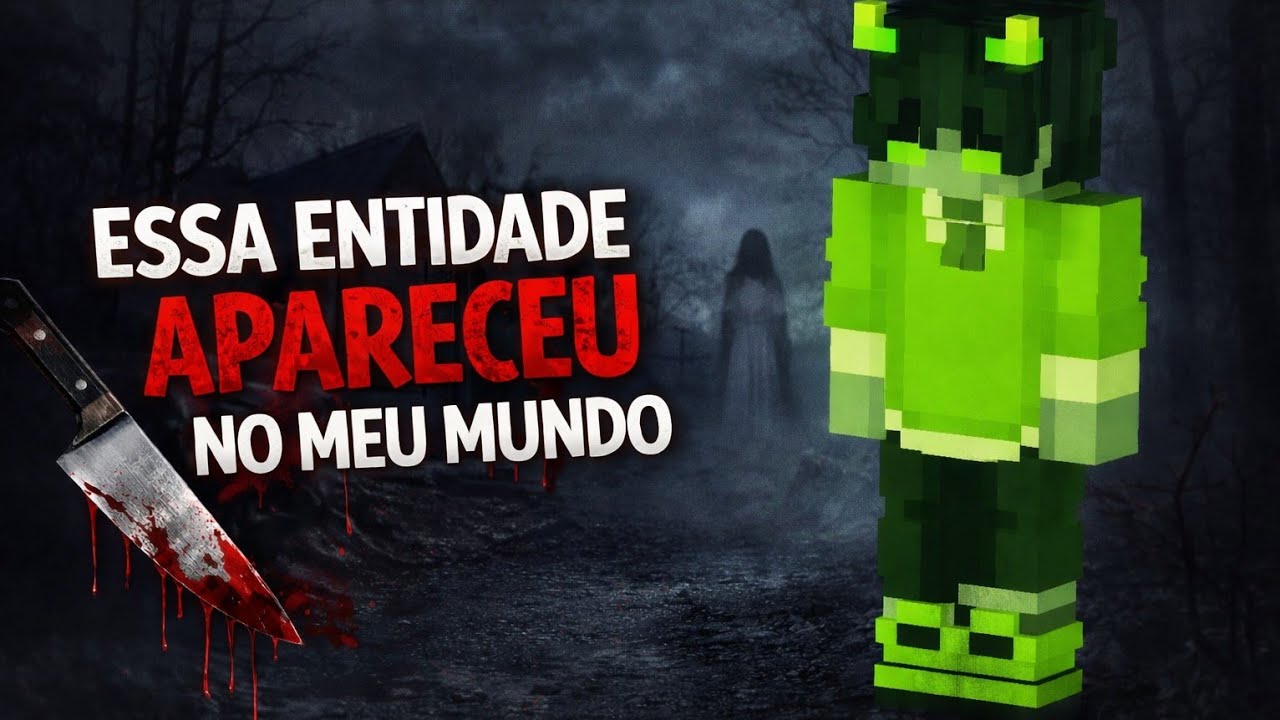 ESSA ENTIDADE APARECEU NO MEU MUNDO DO MINECRAFT☠👻